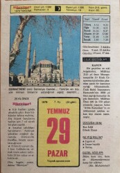 29 Temmuz 1979 Takvim Yaprağı - Doğum Günü Hediyesi EFM(N)9377 - Gökçekoleksiyon