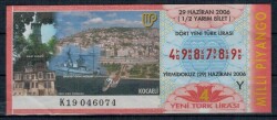 29 Temmuz 2006 Yarım Bilet PYB2247 - Gökçekoleksiyon