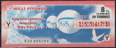 29 Temmuz 2012 Yarım Bilet PYB2495 - 1