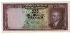 2.Emisyon 1. Tertip 2½ Türk Lirası NATUREL/ÇÇT TCK9321 - 1