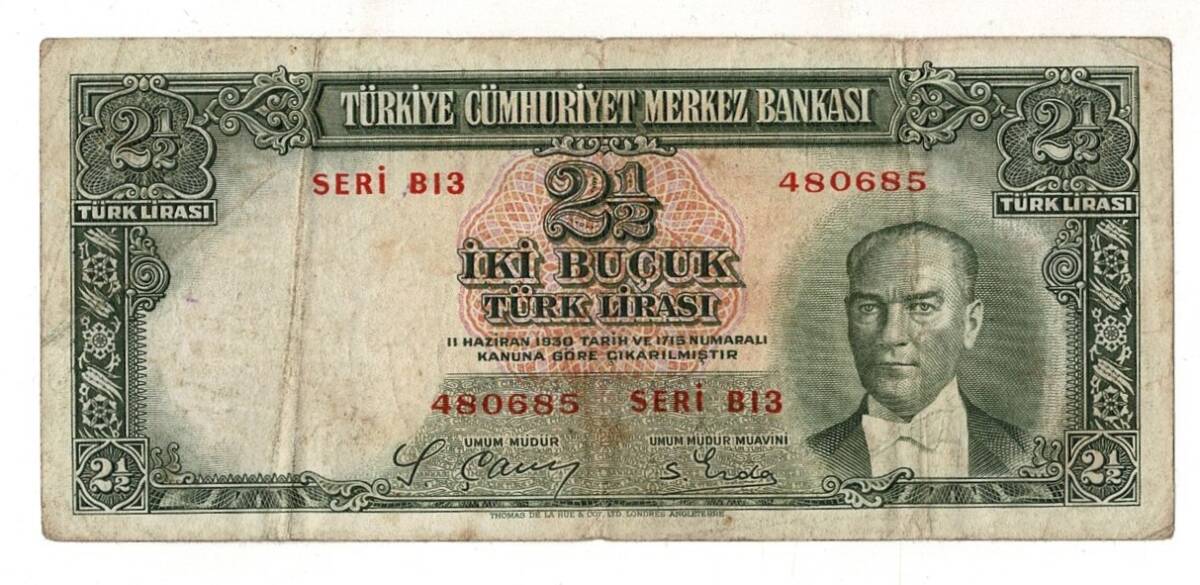 2.Emisyon 1. Tertip 2½ Türk Lirası NATUREL/ÇT TCK9358 - 1