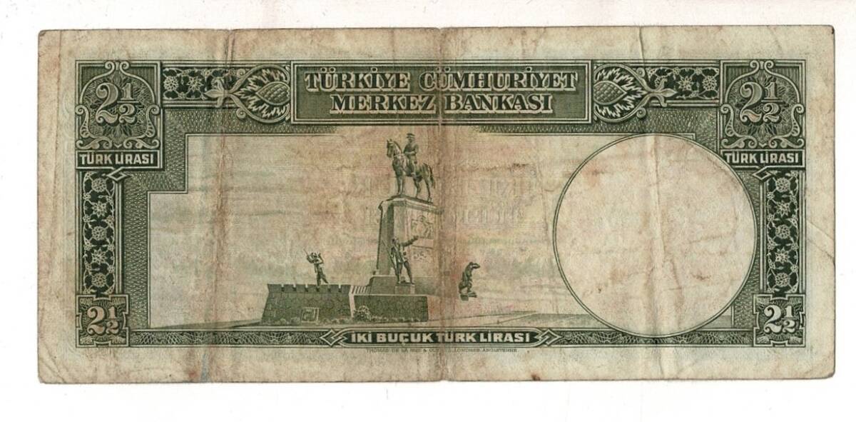 2.Emisyon 1. Tertip 2½ Türk Lirası NATUREL/ÇT TCK9358 - 2