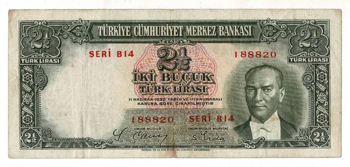 2.Emisyon 1. Tertip 2½ Türk Lirası NATUREL/ÇT TCK9356 - 1