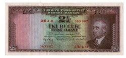 2.Emisyon 1. Tertip 2½ Türk Lirası Seri A43 NATUREL/ÇTT+ TCK9332 - 1