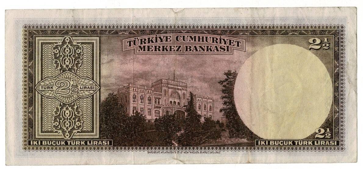 2.Emisyon 1. Tertip 2½ Türk Lirası Seri A48 NATUREL/ÇÇT TCK9324 - 2