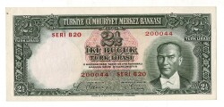 2.Emisyon 1. Tertip 2½ Türk Lirası Seri B20 NATUREL/ÇA -ÇİL TCK9342 - 1