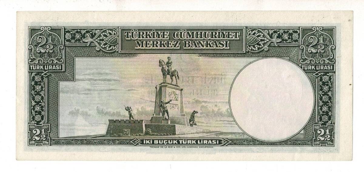 2.Emisyon 1. Tertip 2½ Türk Lirası Seri B20 NATUREL/ÇİL** TCK9343 - 2
