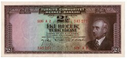 2.Emisyon 1. Tertip 2½ Türk Lirası Seri A2 NATUREL/ÇÇT+ TCK9326 - Gökçekoleksiyon