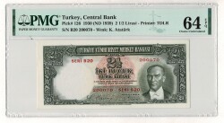 2.Emisyon 1. Tertip 2½ Türk Lirası Seri B20 PMG64 NATUREL/ÇİL** TCK9475 - Gökçekoleksiyon