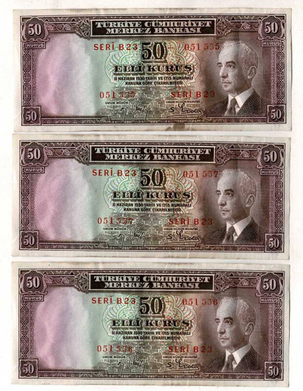 2.Emisyon 50 Kuruş Seri Takipli NATUREL TCK9352 - 1