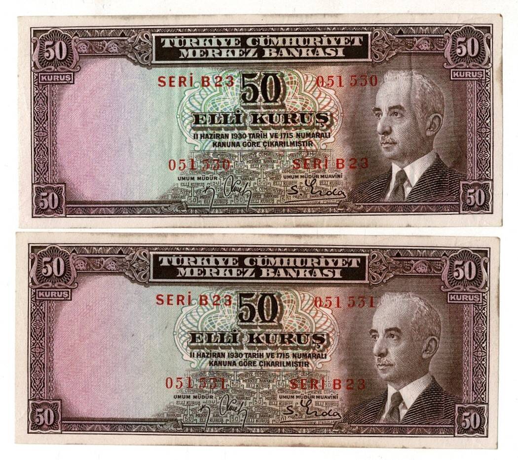 2.Emisyon 50 Kuruş Seri Takipli NATUREL TCK9353 - 1