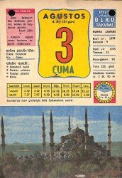 3 Ağustos 1979 Takvim Yaprağı - Doğum Günü Hediyesi EFM(N)9701 - 1