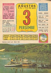 3 Ağustos 1989 Takvim Yaprağı - Doğum Günü Hediyesi EFMN13501 - Gökçekoleksiyon