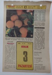 3 Aralık 1979 Takvim Yaprağı - Doğum Günü Hediyesi EFM(N)7414 - Gökçekoleksiyon