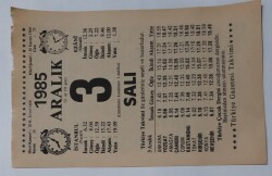 3 Aralık 1985 Takvim Yaprağı - Doğum Günü Hediyesi EFM(N)6848 - Gökçekoleksiyon