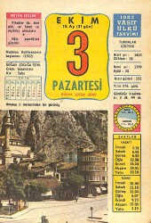 3 Ekim 1983 Takvim Yaprağı - Doğum Günü Hediyesi EFMN14744 - Gökçekoleksiyon