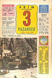 3 Ekim 1983 Takvim Yaprağı - Doğum Günü Hediyesi EFMN15899 - Gökçekoleksiyon