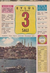 3 Eylül 1974 Takvim Yaprağı -Doğum Günü Hediyesi EFM(N)6374 - Gökçekoleksiyon