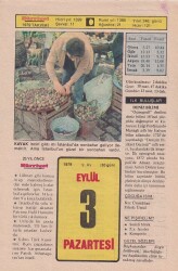 3 Eylül 1979 Takvim Yaprağı -Doğum Günü Hediyesi EFM(N)6344 - Gökçekoleksiyon