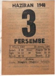 3 Haziran 1948 Takvim Yaprağı EFM(N)1388 - 4