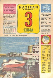 3 Haziran 1983 Takvim Yaprağı - Doğum Günü Hediyesi EFMN15098 - Gökçekoleksiyon