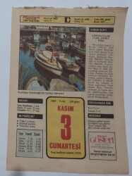 3 Kasım 1984 Takvim Yaprağı - Doğum Günü Hediyesi EFM(N)7008 - Gökçekoleksiyon