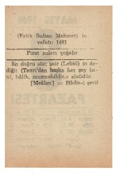 3 Mayıs 1948 Takvim Yaprağı EFM895 - 4