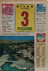 3 Nisan 1980 Takvim Yaprağı - Doğum Günü Hediyesi EFM(N)8417 - 1