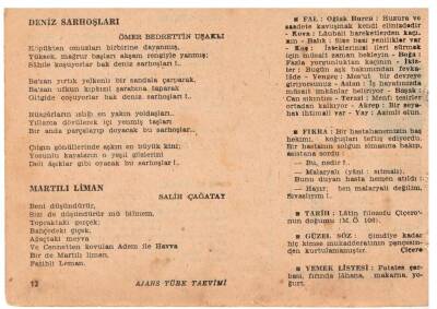 3 Ocak 1960 Ajans Türk Takvim Yaprağı(Şiirli Saatli) EFM(N)1076 - 2