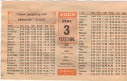 3 Ocak 2008 Takvim Yaprağı EFM(N)4990 - Gökçekoleksiyon