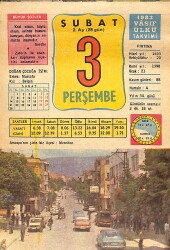 3 Şubat 1983 Takvim Yaprağı - Doğum Günü Hediyesi EFMN15076 - Gökçekoleksiyon