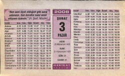 3 Şubat 2008 Takvim Yaprağı - Doğum Günü Hediyesi EFM(N)7497 - Gökçekoleksiyon