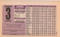 3 Şubat 2008 Takvim Yaprağı EFM(N)5579 - 1