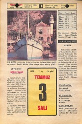 3 Temmuz 1979 Takvim Yaprağı - Doğum Günü Hediyesi EFMN14439 - Gökçekoleksiyon