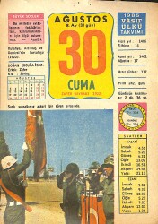 30 Ağustos 1985 Takvim Yaprağı - Doğum Günü Hediyesi EFMN13995 - Gökçekoleksiyon