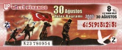 30 Ağustos 2010 (Z) Zafer Bayramı (12) Yarım Bilet PYB5842 - Gökçekoleksiyon