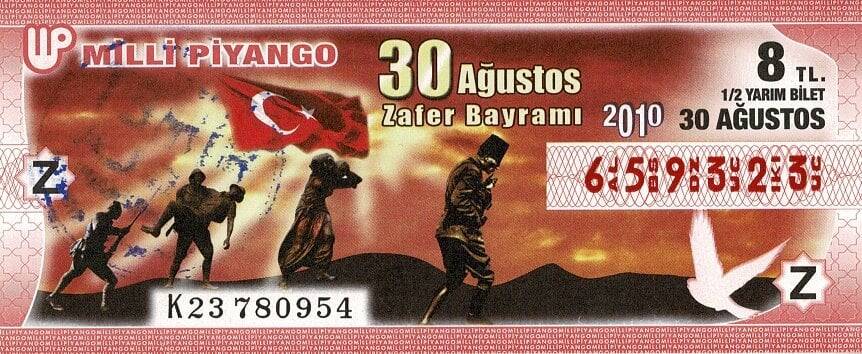 30 Ağustos 2010 (Z) Zafer Bayramı (12) Yarım Bilet PYB5842 - 1