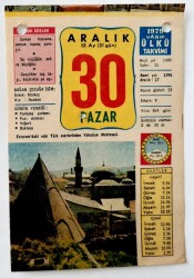 30 Aralık 1979 Takvim Yaprağı - Doğum Günü Hediyesi EFM(N)6612 - Gökçekoleksiyon