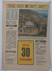 30 Aralık 1982 Takvim Yaprağı - Doğum Günü Hediyesi EFM(N)7335 - Gökçekoleksiyon