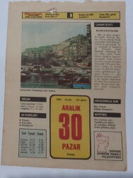 30 Aralık 1984 Takvim Yaprağı - Doğum Günü Hediyesi EFM(N)7064 - Gökçekoleksiyon