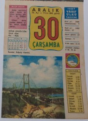 30 Aralık 1987 Takvim Yaprağı - Doğum Günü Hediyesi EFM(N)6940 - Gökçekoleksiyon