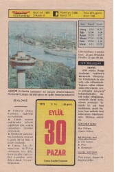 30 Eylül 1979 Takvim Yaprağı -Doğum Günü Hediyesi EFM(N)6371 - Gökçekoleksiyon