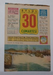 30 Eylül 1989 Takvim Yaprağı - Doğum Günü Hediyesi EFM(N)6586 - Gökçekoleksiyon