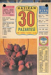 30 Haziran 1980 Takvim Yaprağı - Doğum Günü Hediyesi EFM(N)9147 - Gökçekoleksiyon