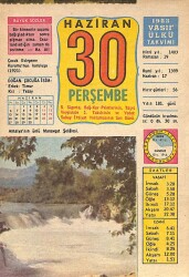30 Haziran 1983 Takvim Yaprağı - Doğum Günü Hediyesi EFM(N)9025 - Gökçekoleksiyon