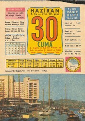 30 Haziran 1989 Takvim Yaprağı - Doğum Günü Hediyesi EFMN13906 - Gökçekoleksiyon