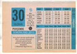 30 Haziran 2011 Takvim Yaprağı EFM(N)1226 - 4