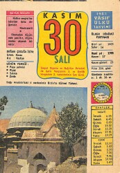 30 Kasım 1982 Takvim Yaprağı - Doğum Günü Hediyesi EFM(N)11880 - Gökçekoleksiyon