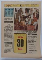 30 Kasım 1982 Takvim Yaprağı - Doğum Günü Hediyesi EFM(N)7305 - Gökçekoleksiyon