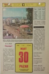 30 Mart 1980 Takvim Yaprağı - Doğum Günü Hediyesi EFM(N)7668 - Gökçekoleksiyon